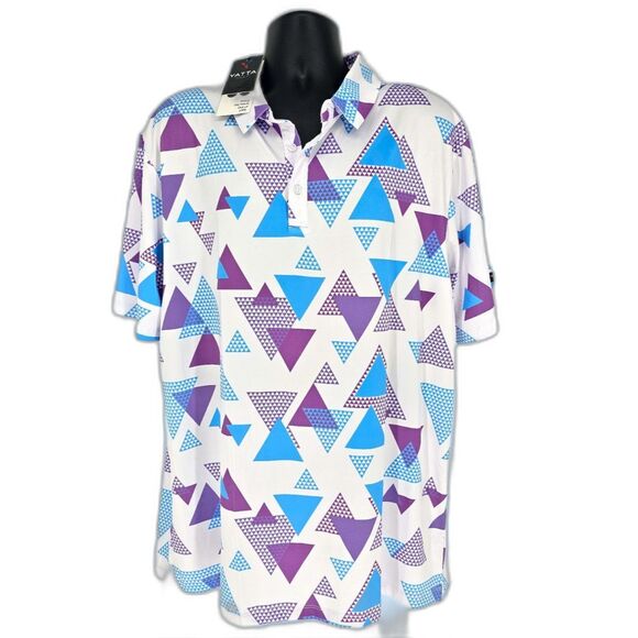 Yatta Golf Men's Polo Shirt XXL Standout Performance Short Sleeve Frosty - Picture 1 of 8